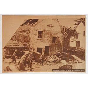 WWII German Soldiers Recapture Village  Military Newspaper Clipping